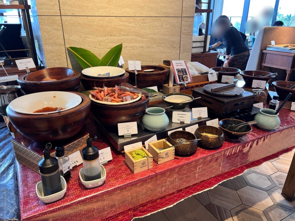 HIYORIオーシャンリゾート沖縄 朝食の海鮮丼コーナー